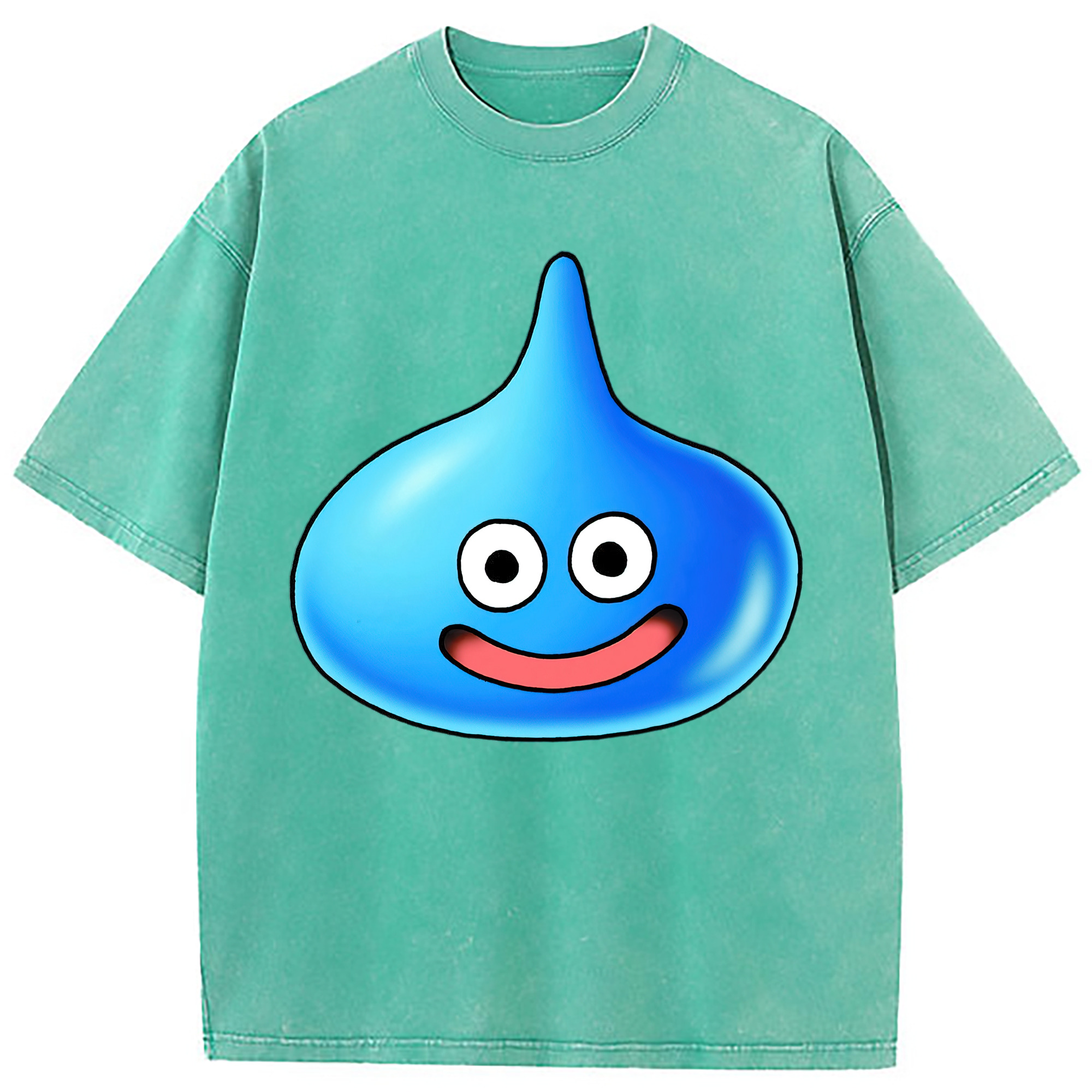 （画像用） ドラゴンクエスト Doragon Kuesuto Dragon Quest 綿100% ヴィンテージ風 半袖Tシャツ（フロントプリント）